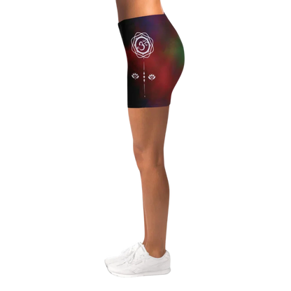 Tie Dye Om Hot Shorts Yoga For Spiritual Flow