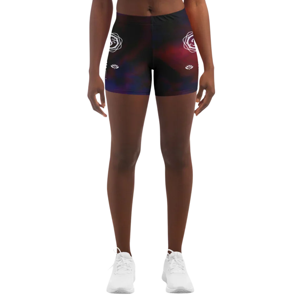 Tie Dye Om Hot Shorts Yoga For Spiritual Flow