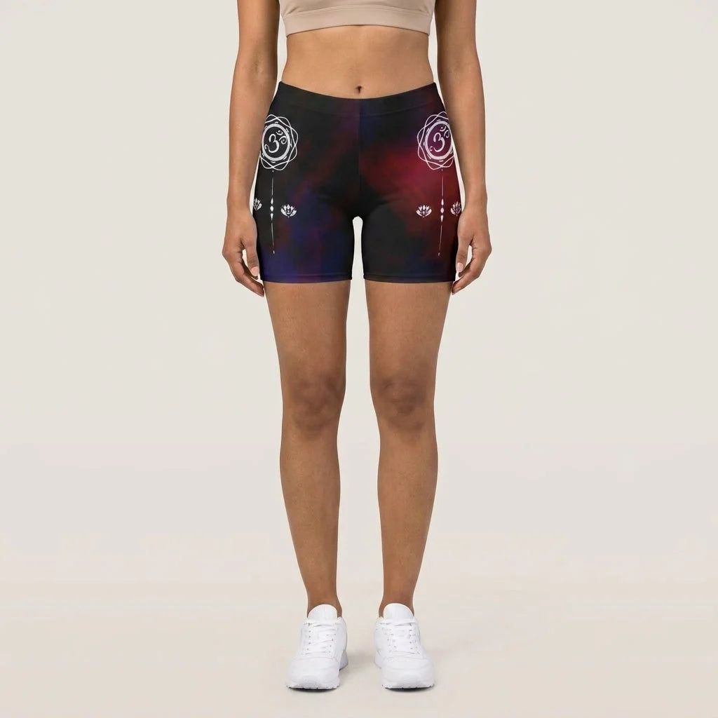 Tie Dye Om Hot Shorts Yoga For Spiritual Flow