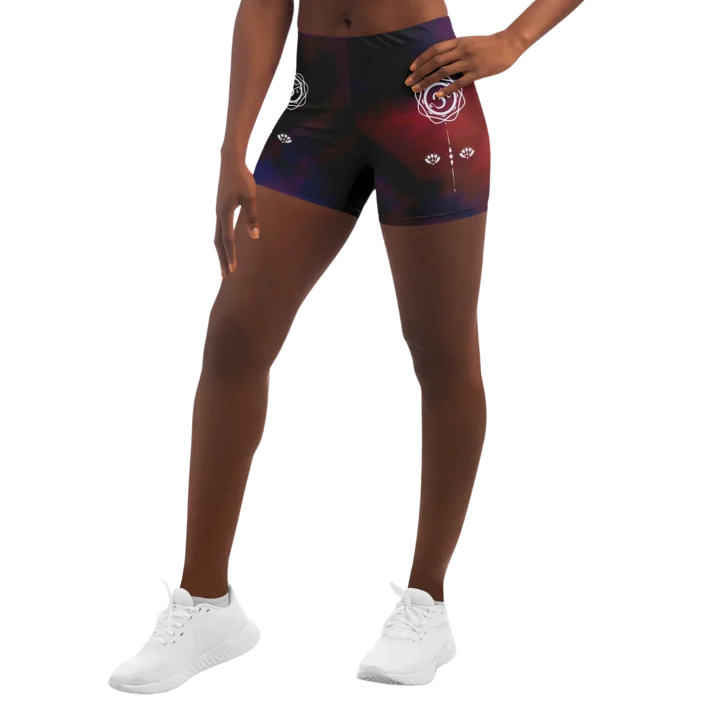 Tie Dye Om Hot Shorts Yoga For Spiritual Flow - XS