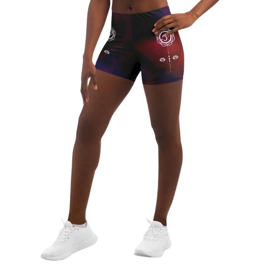 Tie Dye Om Hot Shorts Yoga For Spiritual Flow - XS