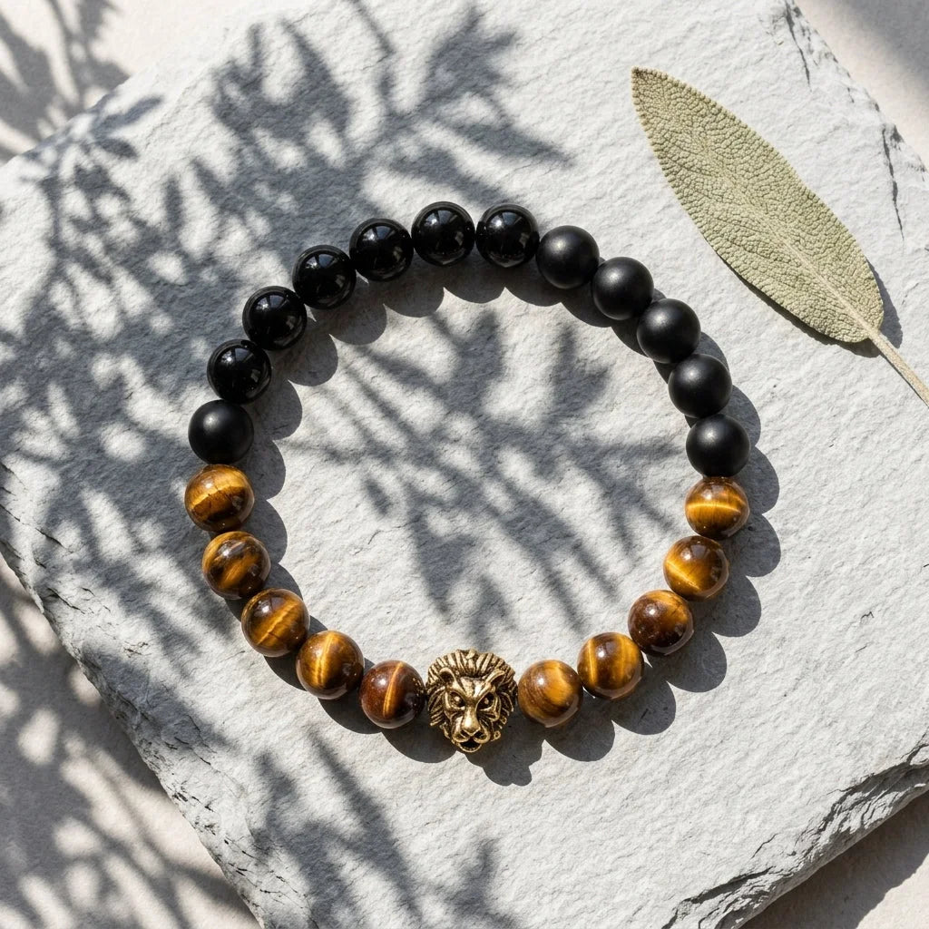 Tiger Eye Bead Bracelet For Strength And Grounding