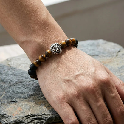 Tiger Eye Bead Bracelet For Strength And Grounding