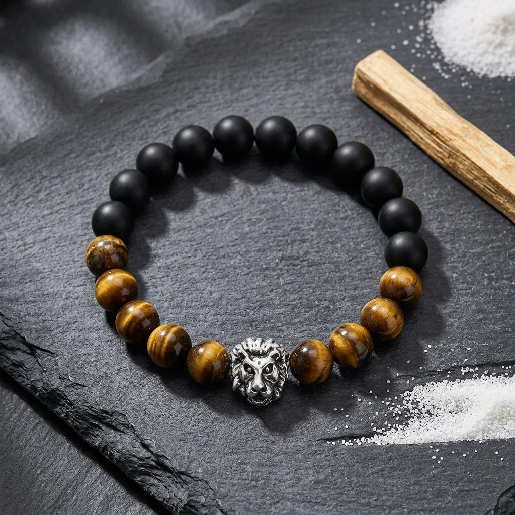Tiger Eye Bead Bracelet For Strength And Grounding