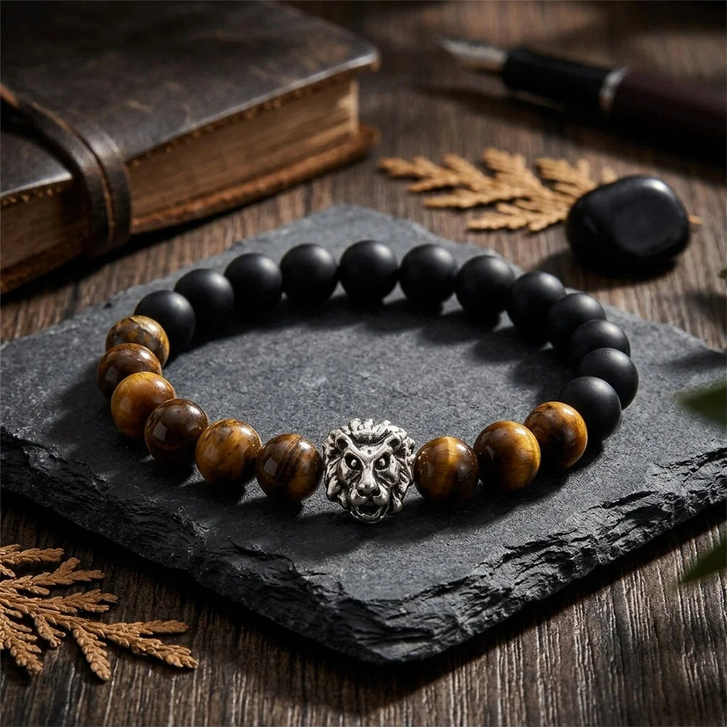 Tiger Eye Bead Bracelet For Strength And Grounding