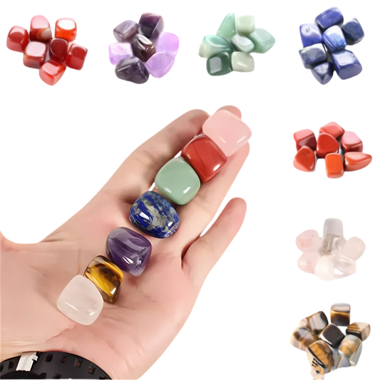 Tumble Stones Crystals Set For Chakra Energy Balance - Set of 7 stones