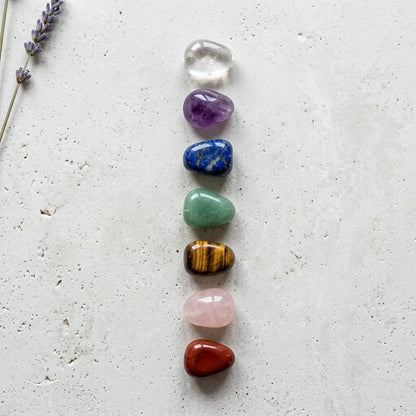 Tumble Stones Crystals Set For Chakra Energy Balance - Set of 7 stones