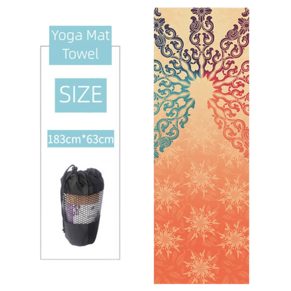 Ultra Grip Yoga Mat Towel Grip For Sweat-Free Flow - Datura. Yellow / 183x63 cm