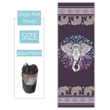 Ultra Grip Yoga Mat Towel Grip For Sweat-Free Flow - Shaman / 183x63 cm