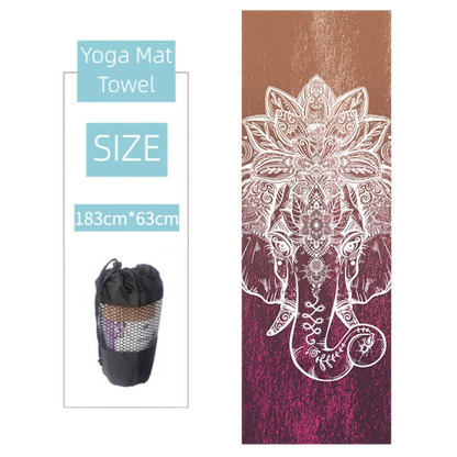 Ultra Grip Yoga Mat Towel Grip For Sweat-Free Flow - The image remains after the / 183x63 cm