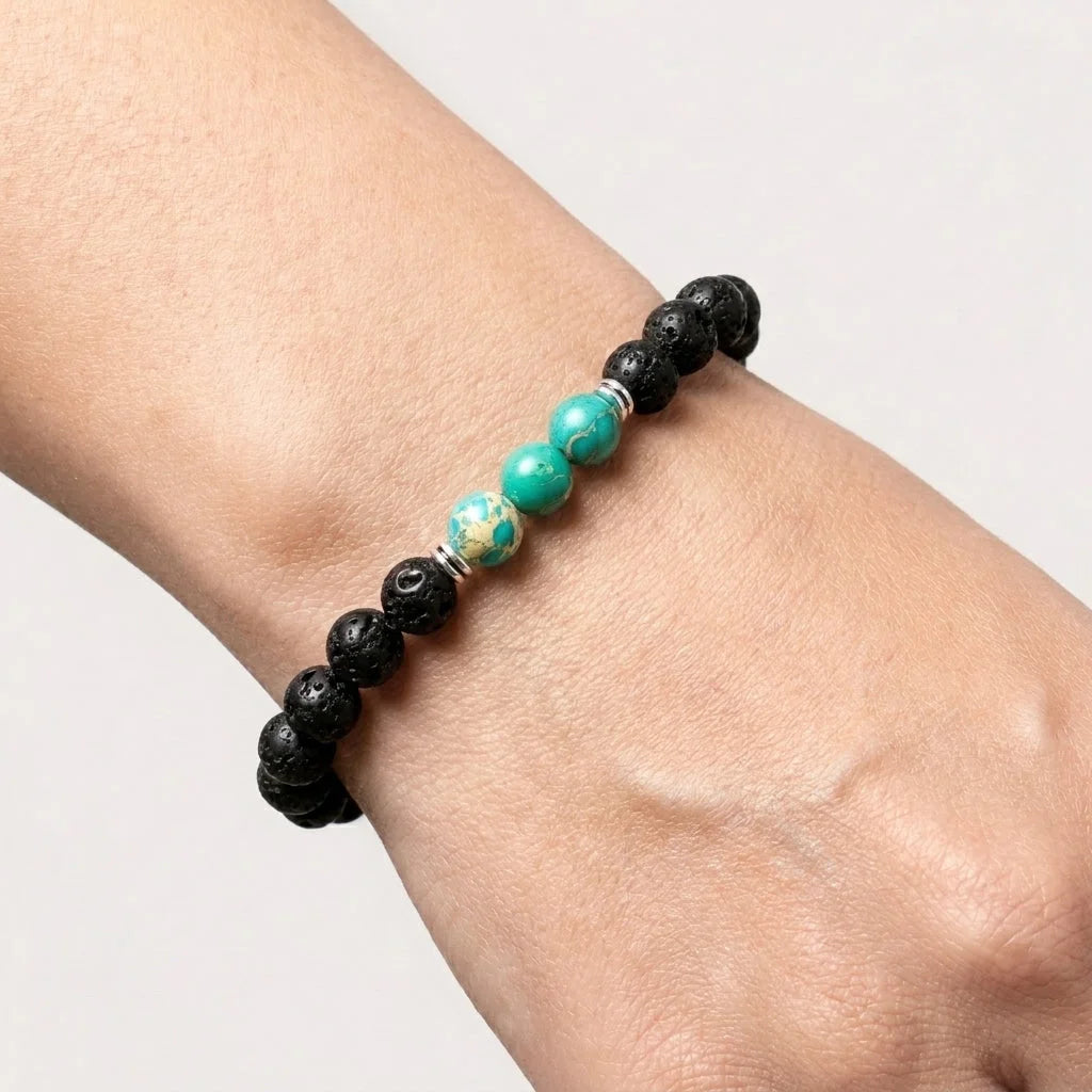 Volcanic Stone Lava Bracelet For Everyday Balance