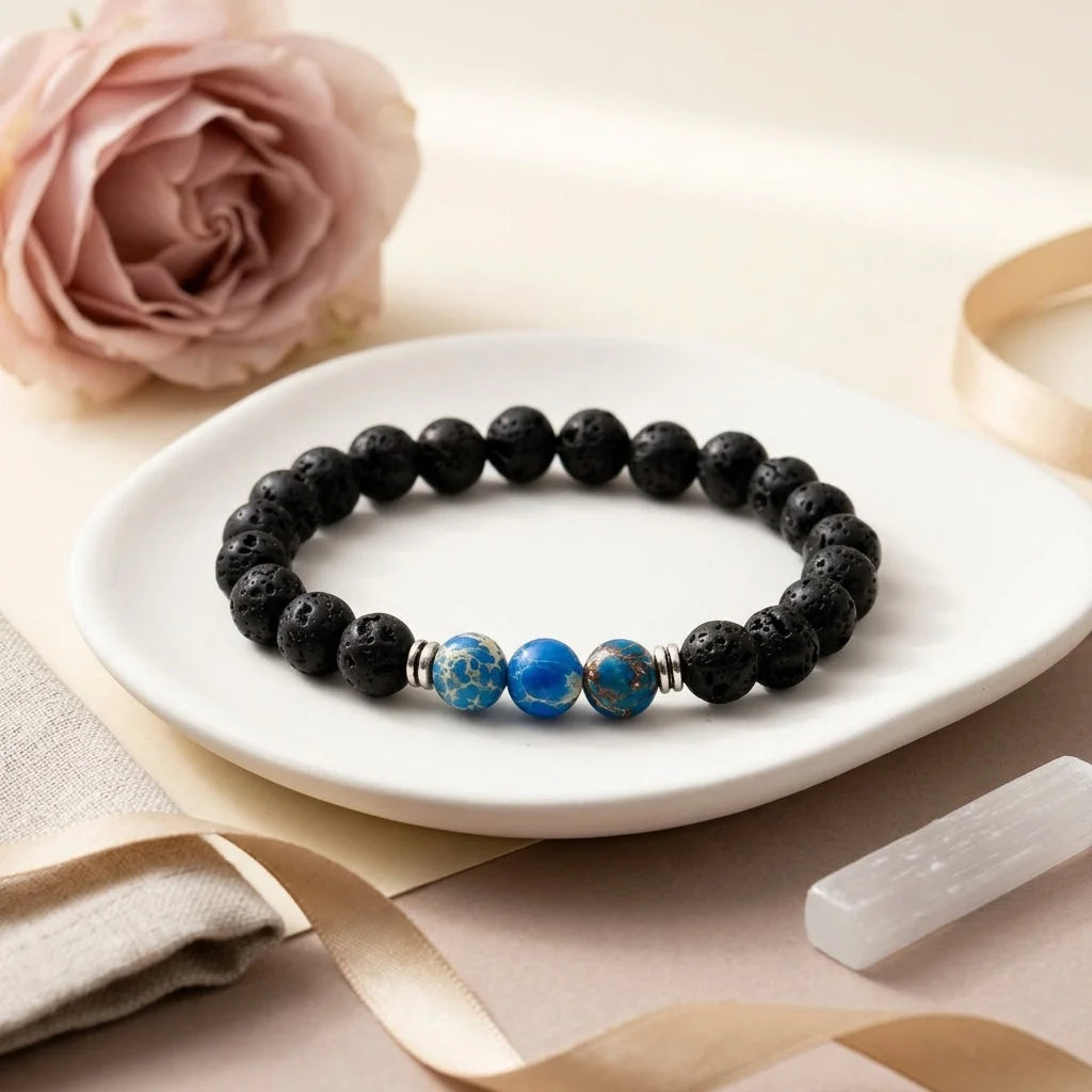 Volcanic Stone Lava Bracelet For Everyday Balance