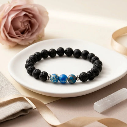 Volcanic Stone Lava Bracelet For Everyday Balance