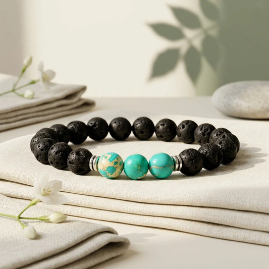 Volcanic Stone Lava Bracelet For Everyday Balance