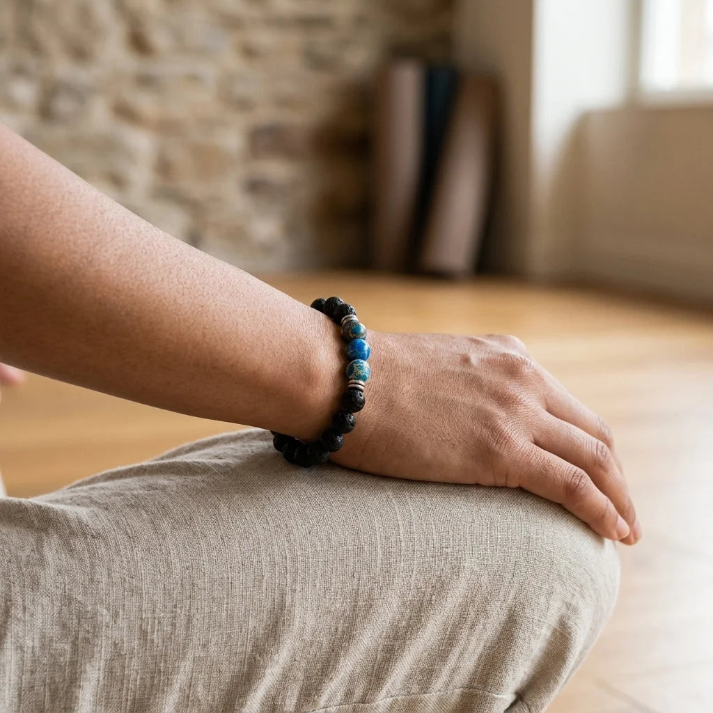 Volcanic Stone Lava Bracelet For Everyday Balance