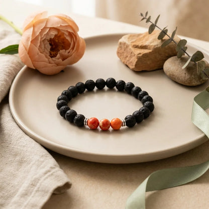Volcanic Stone Lava Bracelet For Everyday Balance