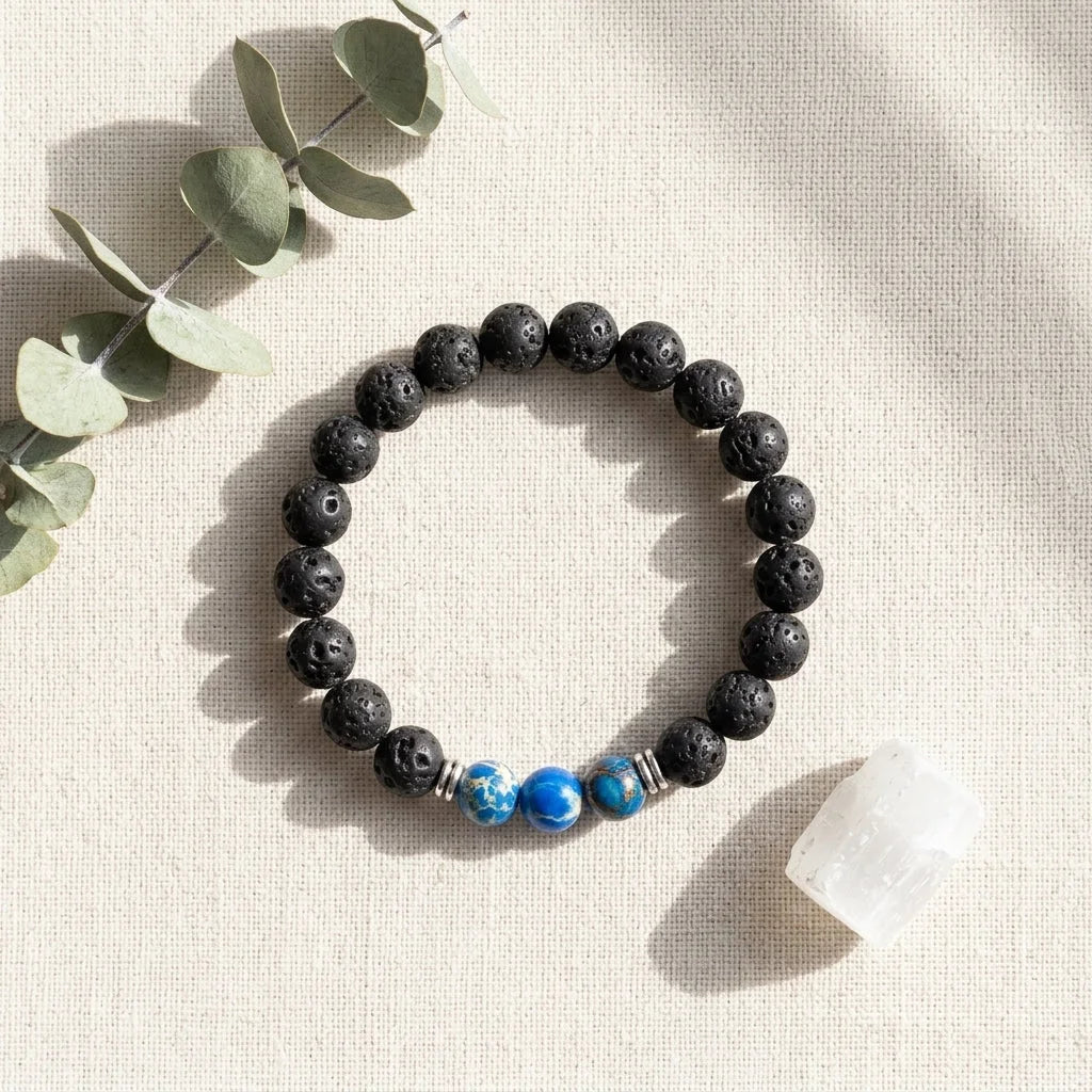Volcanic Stone Lava Bracelet For Everyday Balance