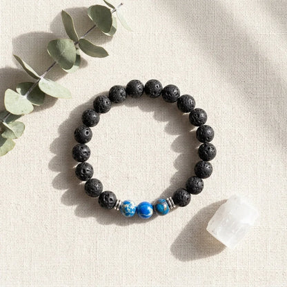 Volcanic Stone Lava Bracelet For Everyday Balance
