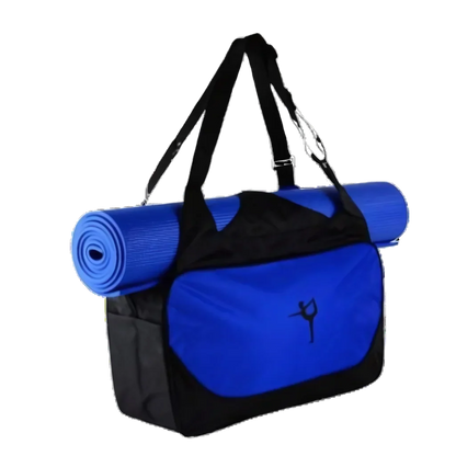Waterproof Oxford Yoga Duffle Bag With Compartments - Dark Blue
