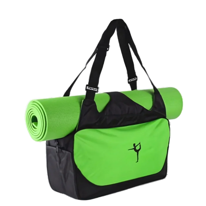 Waterproof Oxford Yoga Duffle Bag With Compartments - Green