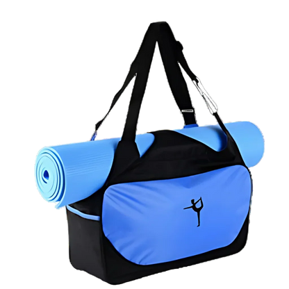 Waterproof Oxford Yoga Duffle Bag With Compartments - Light Blue