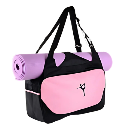 Waterproof Oxford Yoga Duffle Bag With Compartments - Light pink