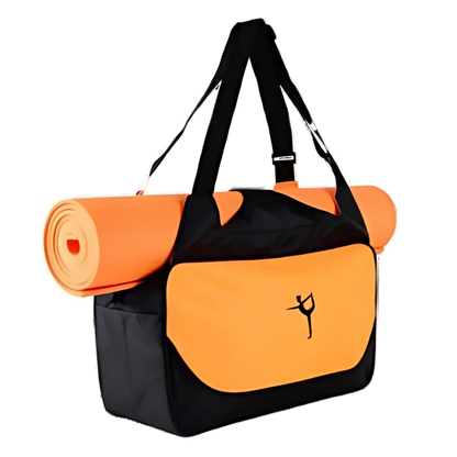 Waterproof Oxford Yoga Duffle Bag With Compartments - Orange