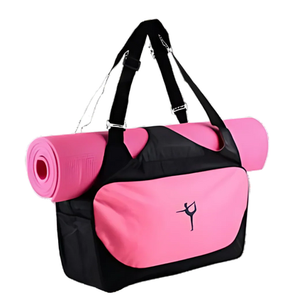 Waterproof Oxford Yoga Duffle Bag With Compartments - Pink