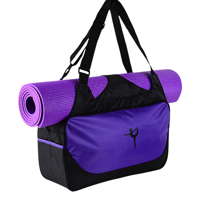 Waterproof Oxford Yoga Duffle Bag With Compartments - Violet