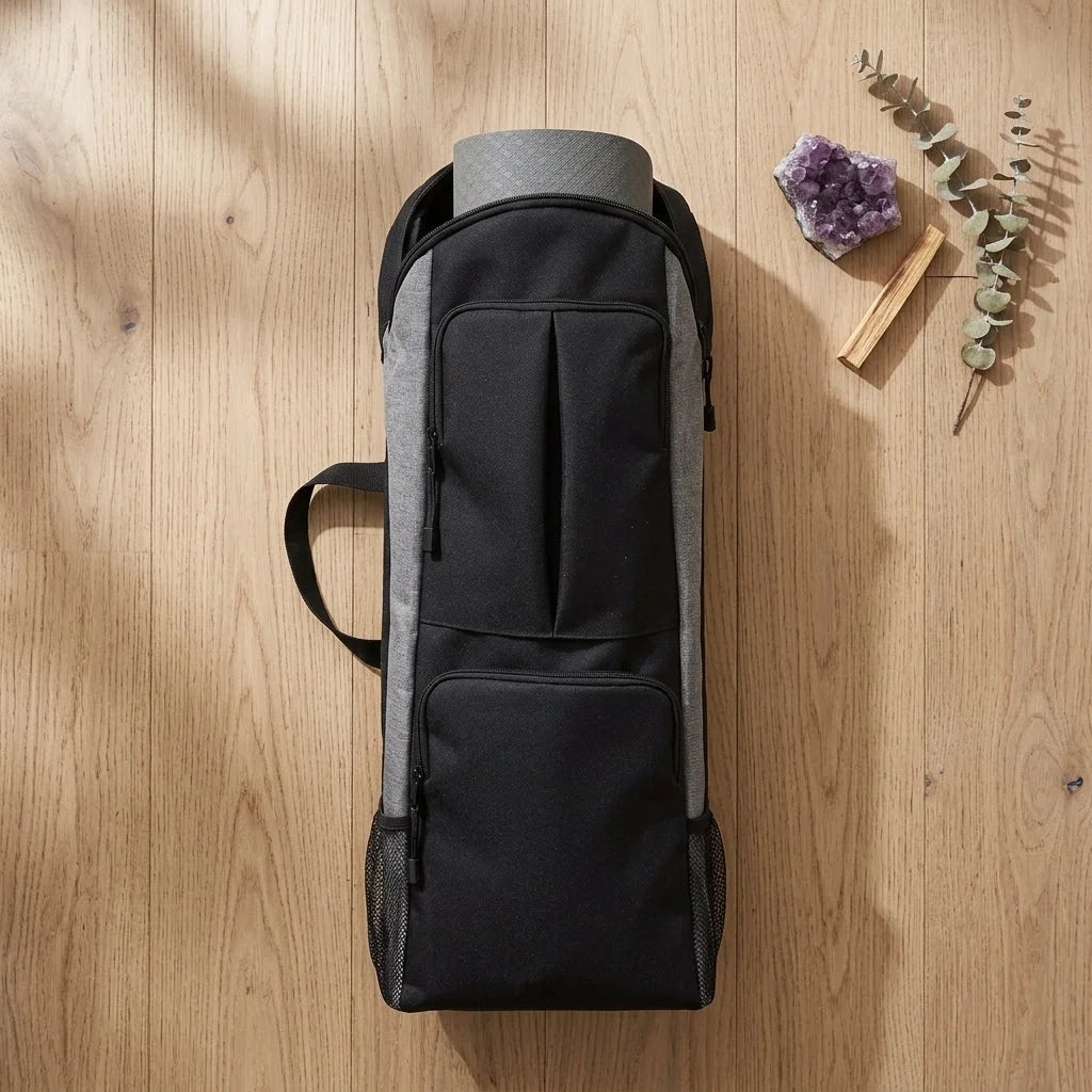 Waterproof Rucksack Yoga Duffel With One Shoulder Strap - Grey / 28x11x68 cm