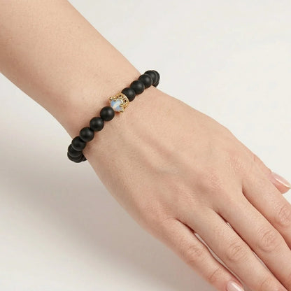 Weathered Alloy Beaded Braclet For Everyday Grounding