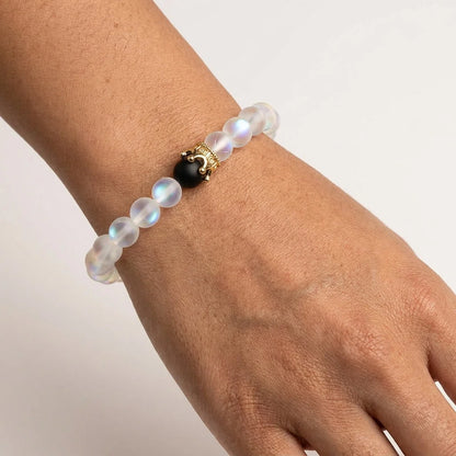 Weathered Alloy Beaded Braclet For Everyday Grounding