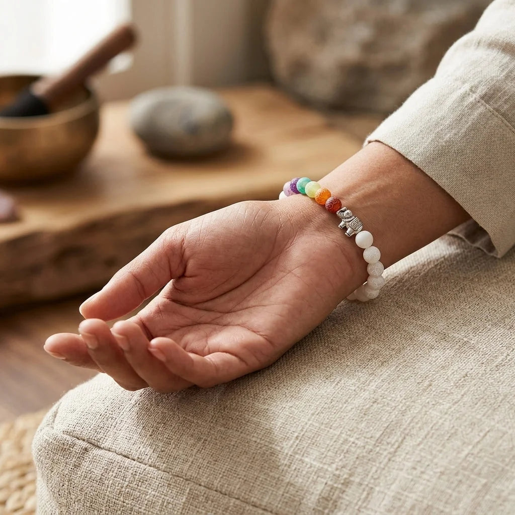 Weathered Alloy Beaded Braclet For Everyday Grounding