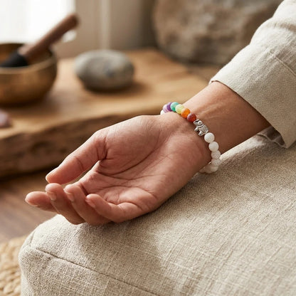 Weathered Alloy Beaded Braclet For Everyday Grounding