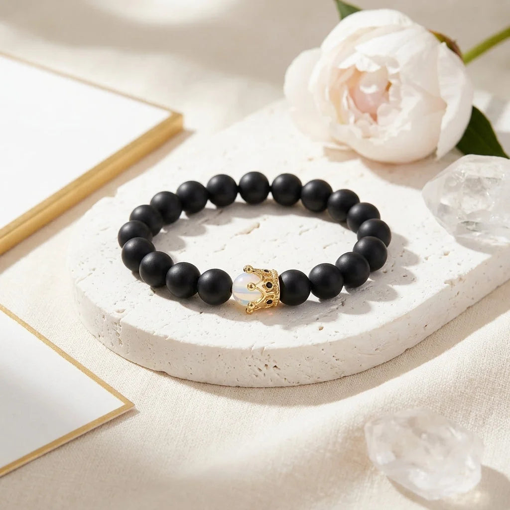 Weathered Alloy Beaded Braclet For Everyday Grounding