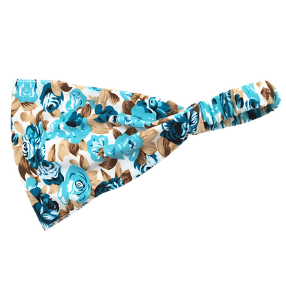 Wide Boho Headbands With Floral Print For Women - Style