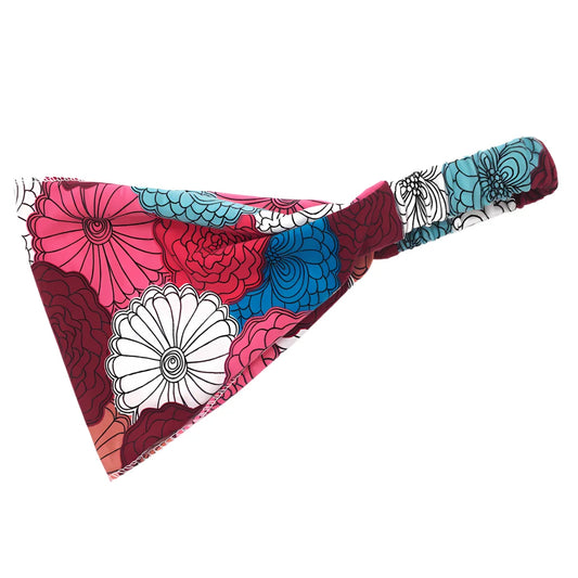 Wide Boho Headbands With Floral Print For Women - Style H