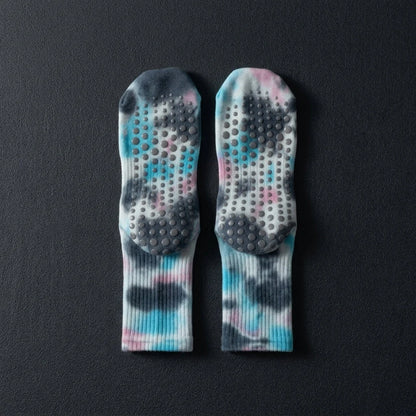 Woman Yoga Socks With Tie Dye And Non Slip Grip