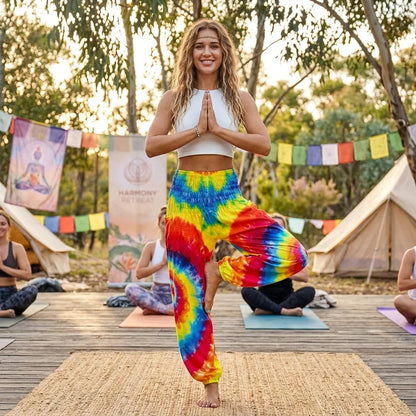 Women’s Boho Pants With High Waist Bloomers Fit