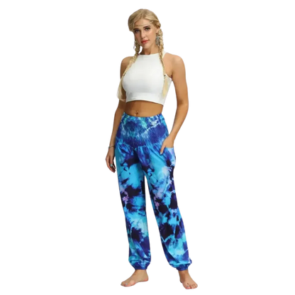 Women’s Boho Pants With High Waist Bloomers Fit - Style B / one size