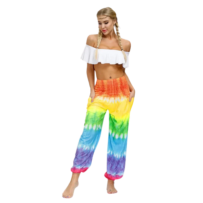 Women’s Boho Pants With High Waist Bloomers Fit - Style I / one size