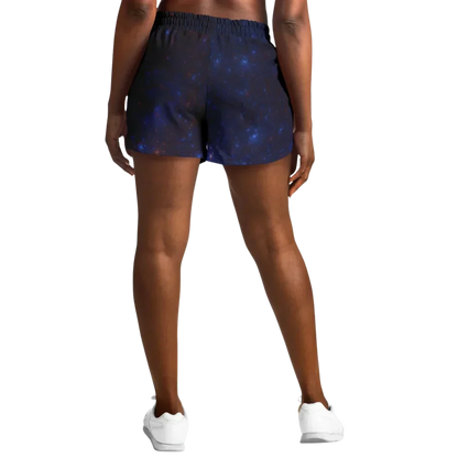 Womens Loose Shorts With Hamsa And Chakra Symbols
