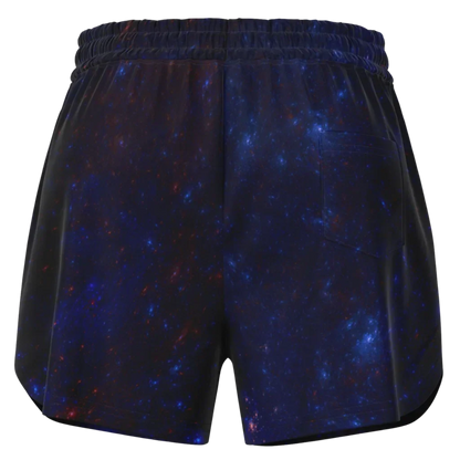 Womens Loose Shorts With Hamsa And Chakra Symbols
