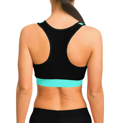 Women’s Yoga Sports Bra With Lotus Pose Graphic