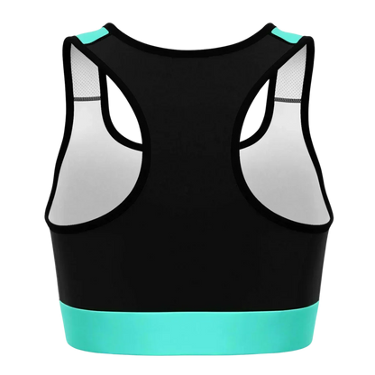 Women’s Yoga Sports Bra With Lotus Pose Graphic