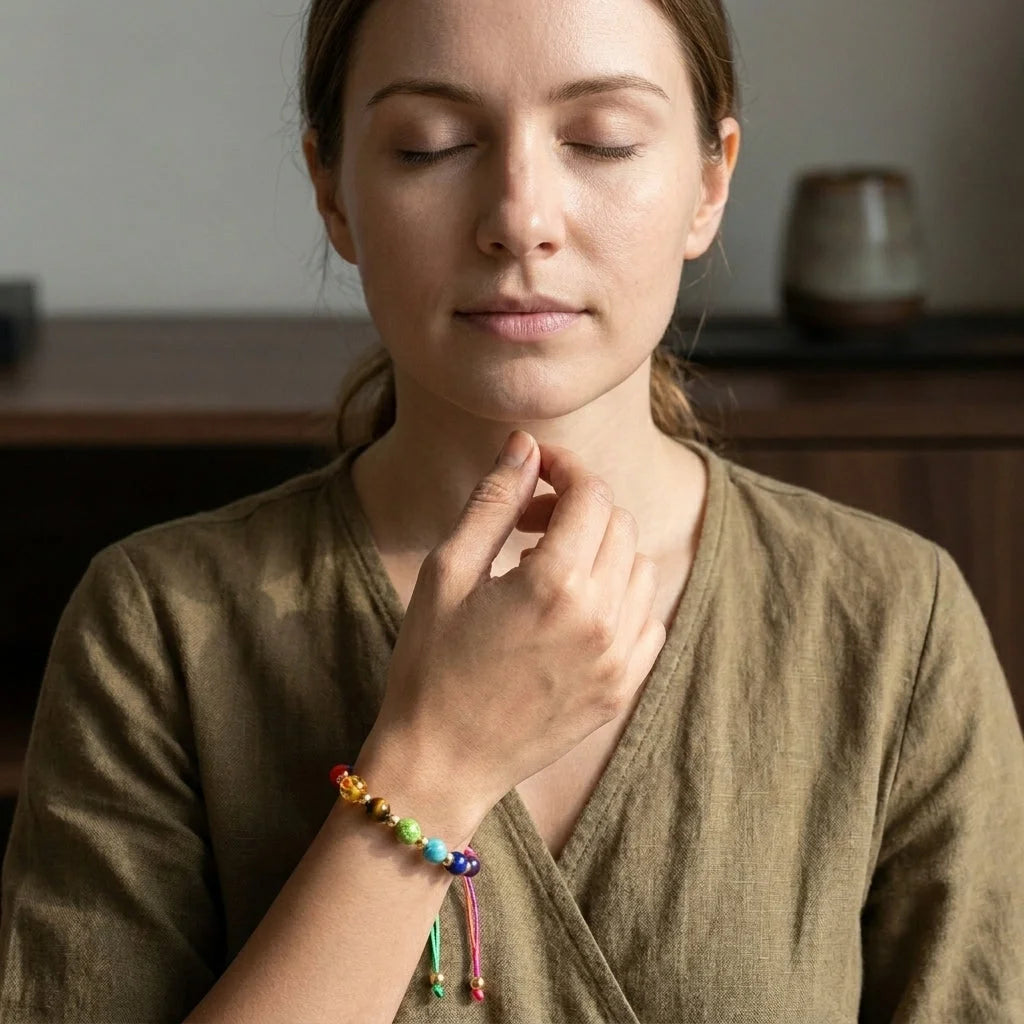 Woven Bracelets With Adjustable Copper Beads