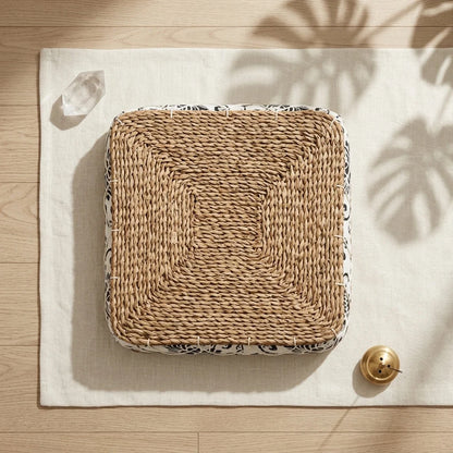 Woven Floor Ottoman Cushion For Relaxed Ritual Seating