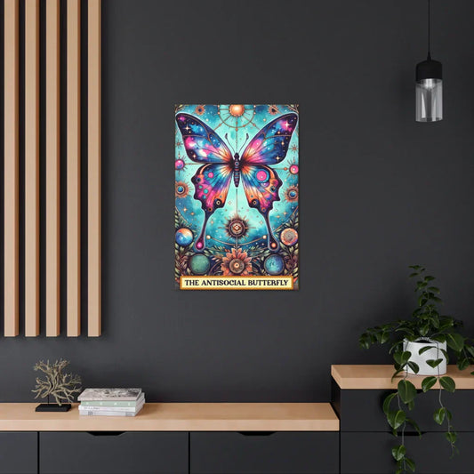 Yoga Artwork With Celestial Butterfly Design - 12x18 in / 1.25