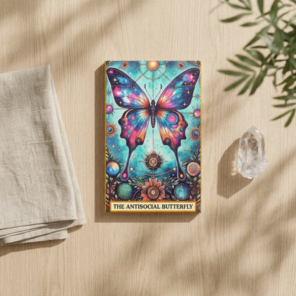 Yoga Artwork With Celestial Butterfly Design