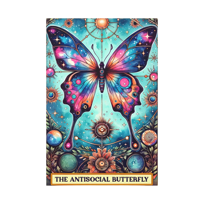 Yoga Artwork With Celestial Butterfly Design